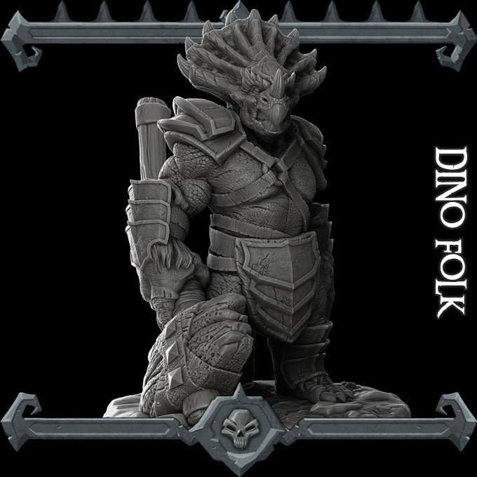 DINO FOLK Miniature -All Sizes | Dungeons and Dragons | Pathfinder | War Gaming