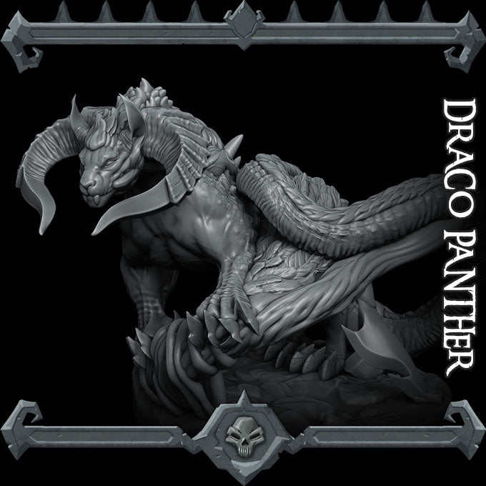 DRACO PANTHER - Miniature | Dungeons and dragons | Cthulhu | Pathfinder | War Gaming