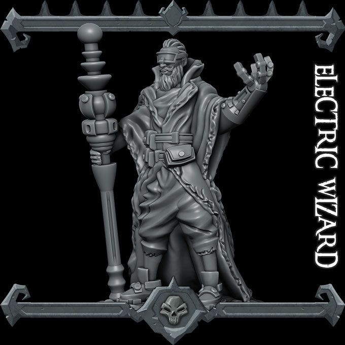 ELECTRIC WIZARD - Miniature | All Sizes | Dungeons and Dragons | Pathfinder | War Gaming