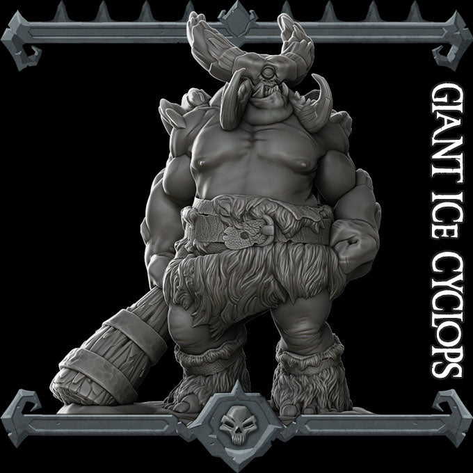 GIANT ICE CYCLOPS - Miniature | All Sizes | Dungeons and Dragons | Pathfinder | War Gaming