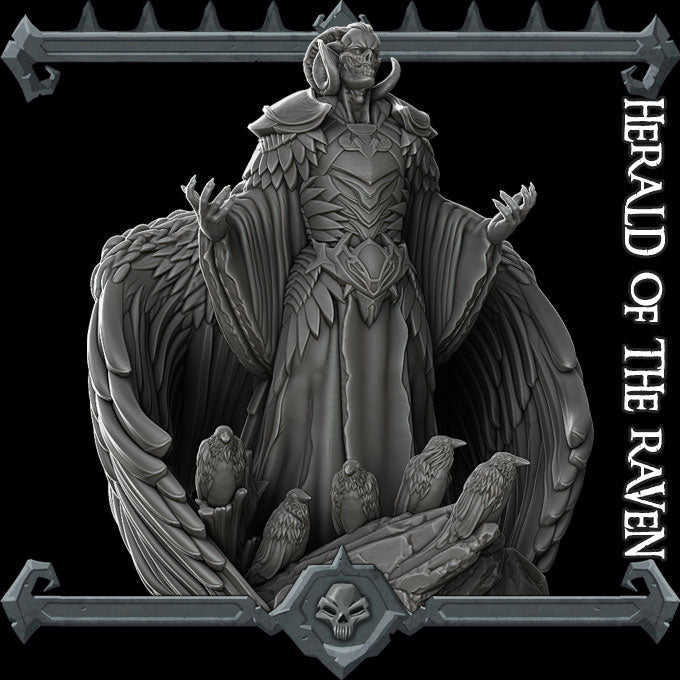 HERALD OF THE RAVEN - Miniature | All Sizes | Dungeons and Dragons | Pathfinder | War Gaming