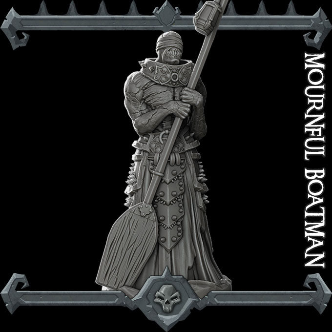 MOURNFUL BOATMAN - Miniature | All Sizes | Dungeons and Dragons | Pathfinder | War Gaming