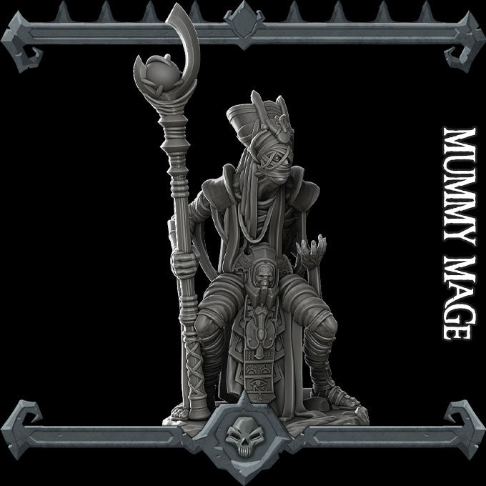 MUMMY MAGE - Miniature | All Sizes | Dungeons and Dragons | Pathfinder | War Gaming