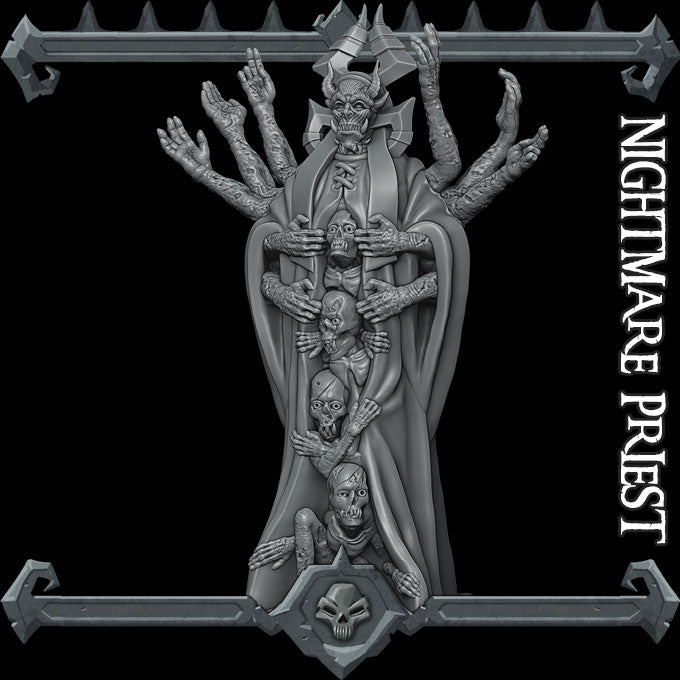 NIGHTMARE PRIEST - Miniature | All Sizes | Dungeons and Dragons | Pathfinder | War Gaming