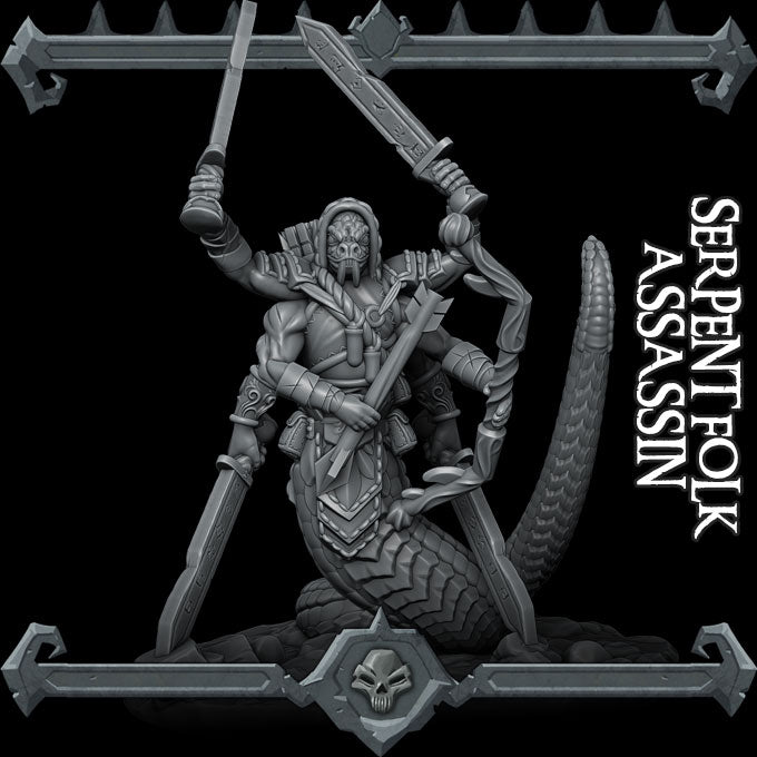 SERPENT FOLK ASSASSIN - Miniature | Dungeons and Dragons | Pathfinder | War Gaming