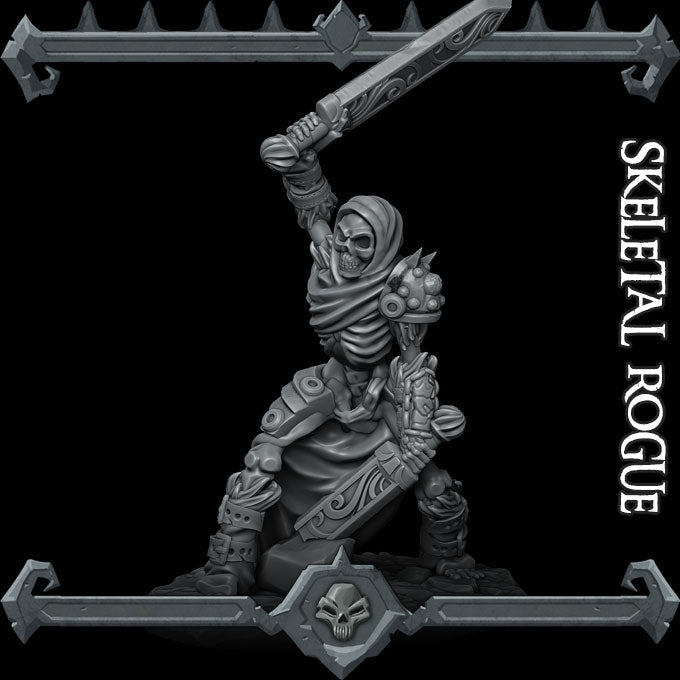 SKELETAL ROGUE - Miniature | All Sizes | Dungeons and Dragons | Pathfinder | War Gaming