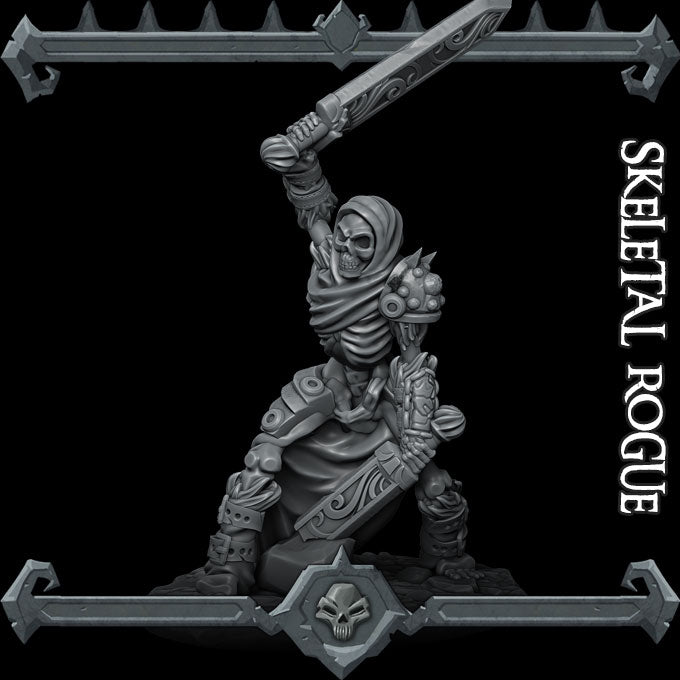 SKELETAL ROGUE - Miniature Model | All Sizes | Dungeons and Dragons | Pathfinder | War Gaming