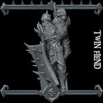 TWIN FIEND - Miniature | All Sizes | Dungeons and Dragons | Pathfinder | War Gaming