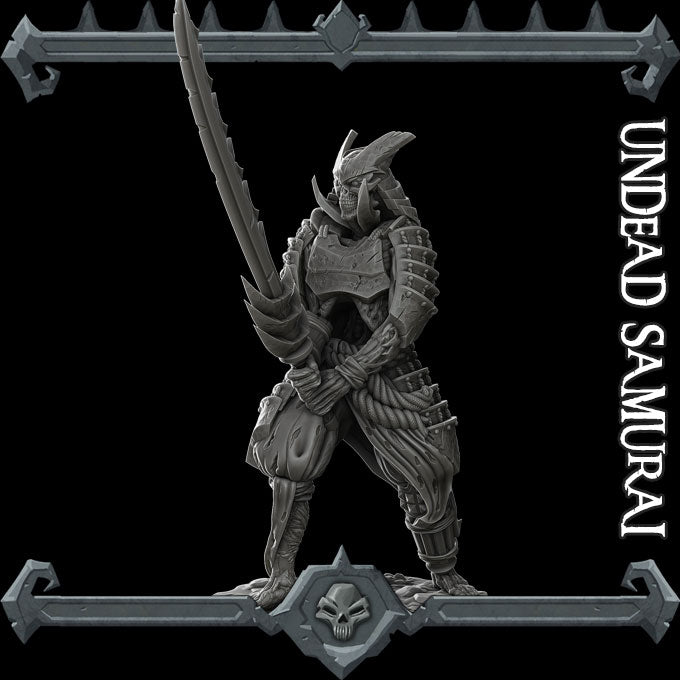 UNDEAD SAMURAI - Monster miniature | All Sizes | Dungeons and Dragons | Pathfinder | War Gaming