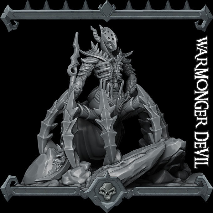 WARMONGER DEVIL Miniature -All Sizes | Dungeons and Dragons | Pathfinder | War Gaming