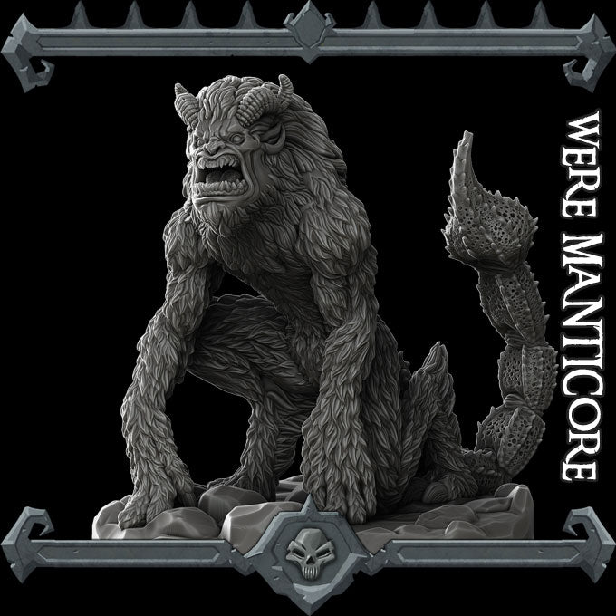 WERE MANTICORE - Miniature -All Sizes | Dungeons and Dragons | Pathfinder | War Gaming