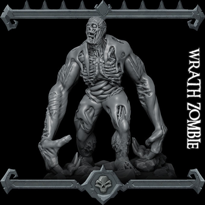 WRATH ZOMBIE - Miniature | All Sizes | Dungeons and Dragons | Pathfinder | War Gaming