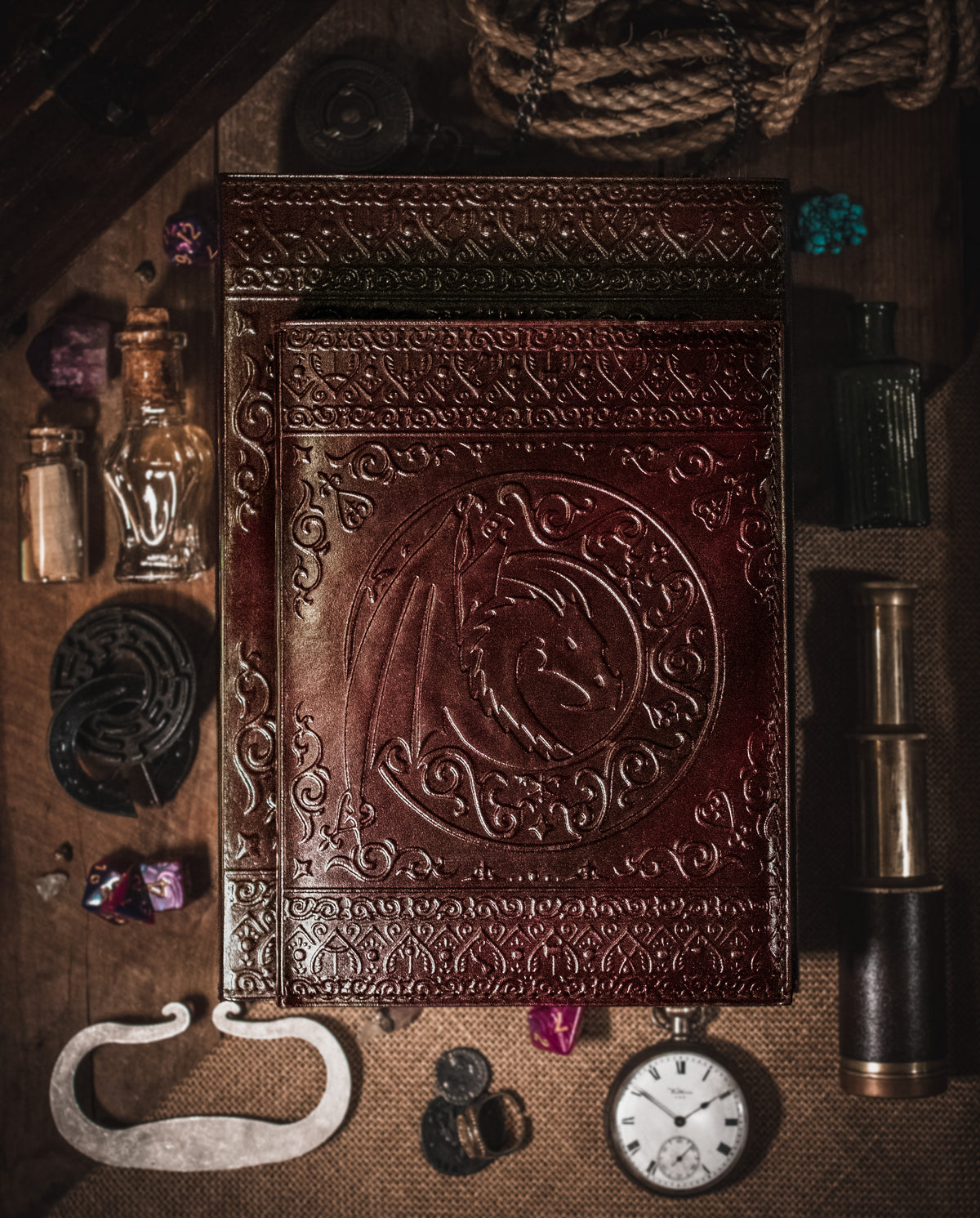 Dungeon Master (Refillable) Real Leather Notebook | Journal | Sketchbook | Campaign Log