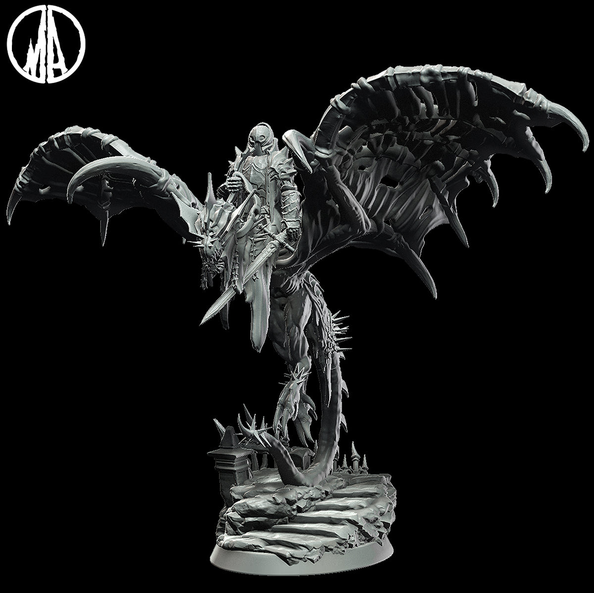 Dragon Rider | 32mm Scale Resin Model | From the Lost Souls Collection