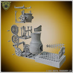 Steampunk Dice Foundry - A huge dice tower with rotating parts by Digital Taxidermy