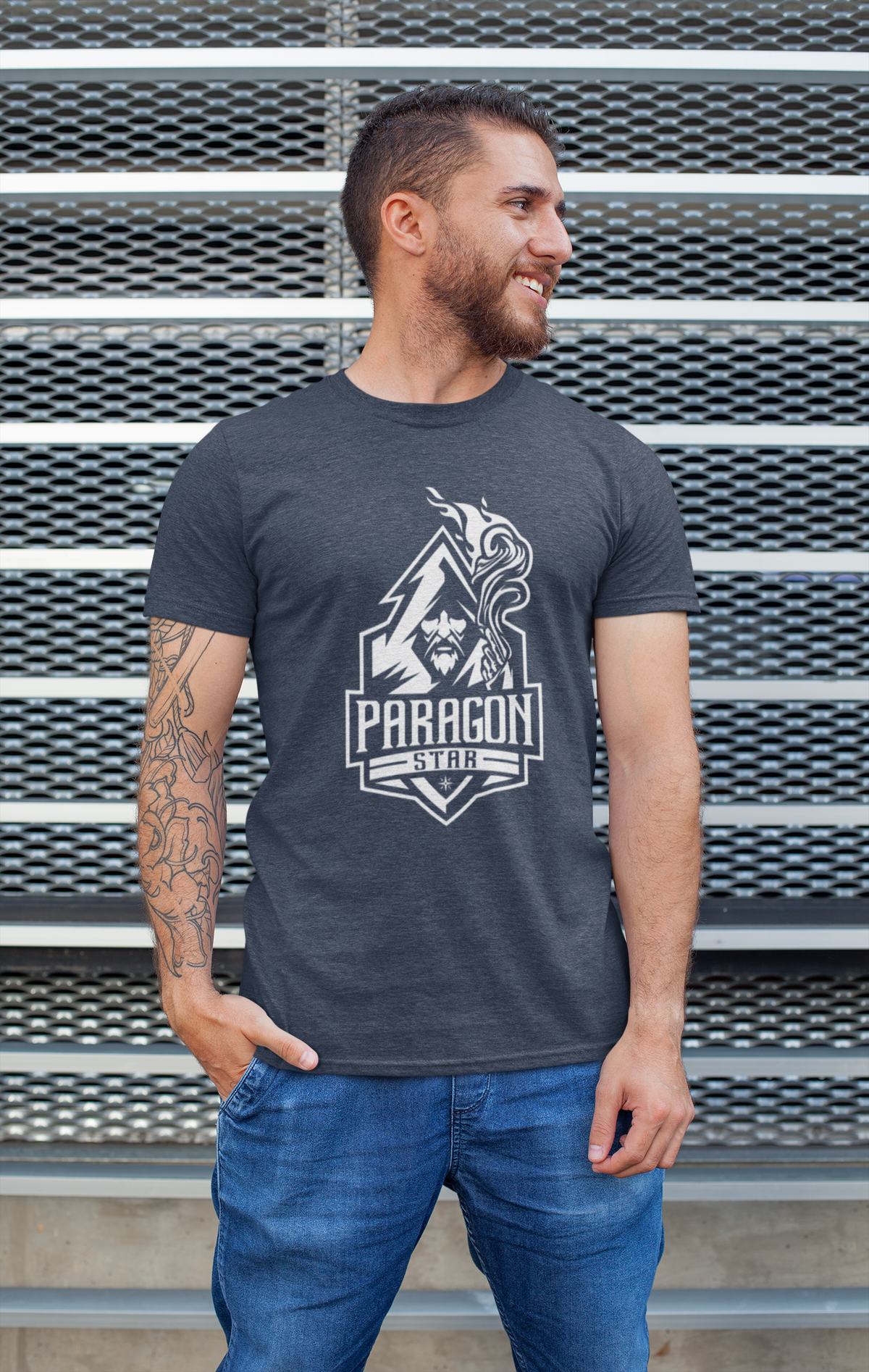 Paragon Star Wizard Themed T Shirt - Warlock I Sorcerer I Mage