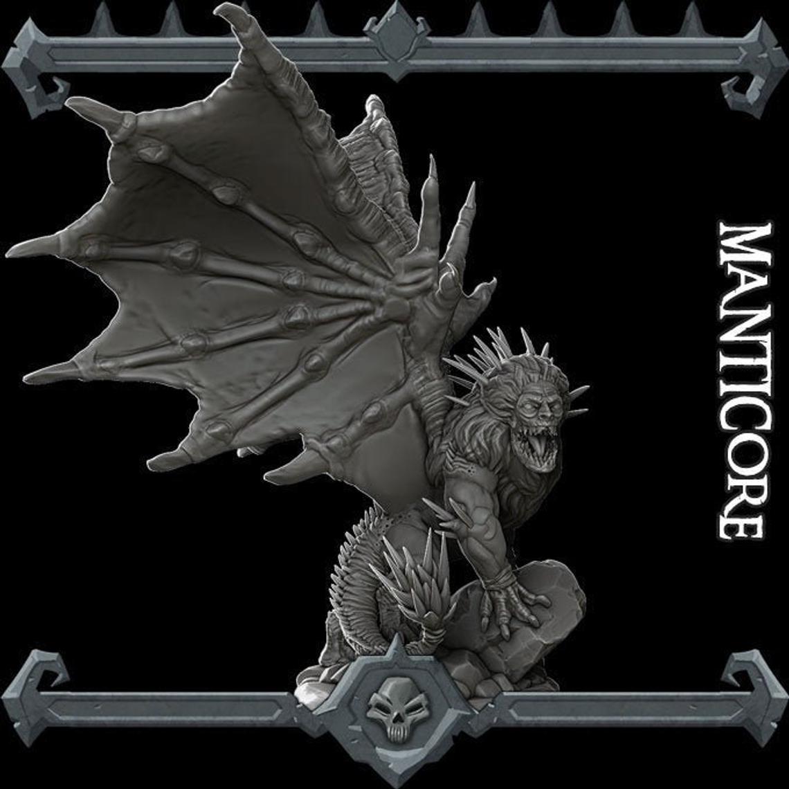 MANTICORE - Miniature | All Sizes | Dungeons and Dragons | Pathfinder | War Gaming