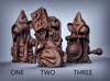 Mousle Cultists with Scenery resin miniature - alternate angle
