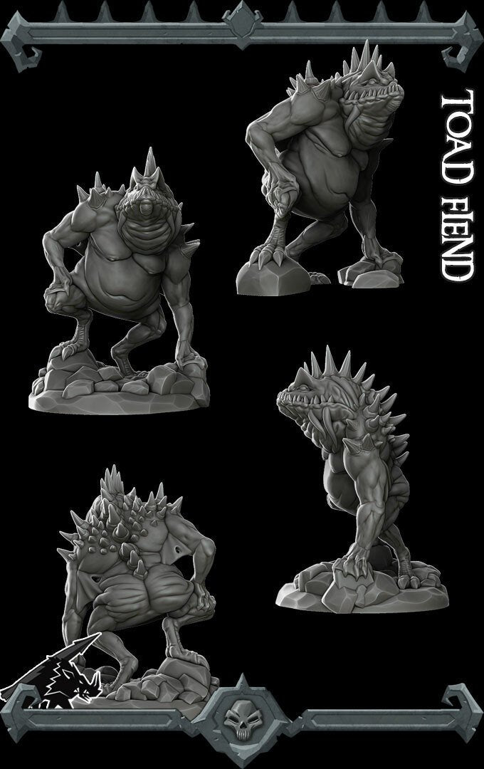 TOAD FIEND - Miniature -All Sizes | Dungeons and Dragons | Pathfinder | War Gaming
