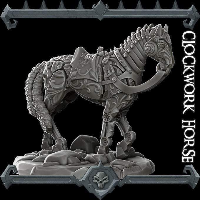 CLOCKWORK HORSE - Miniature -All Sizes | Dungeons and Dragons | Pathfinder | War Gaming