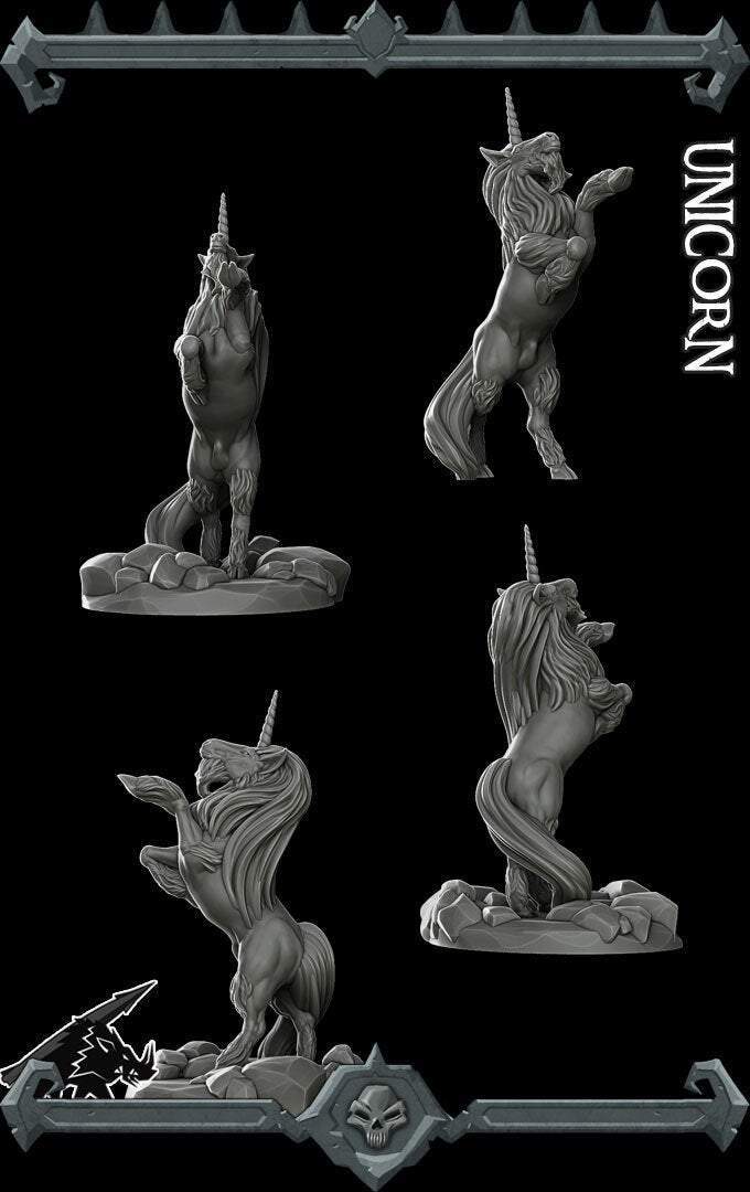 UNICORN - Miniature -All Sizes | Dungeons and Dragons | Pathfinder | War Gaming