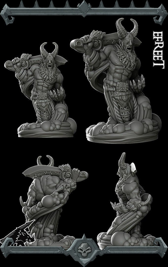 EFREET - Miniature -All Sizes | Dungeons and Dragons | Pathfinder | War Gaming
