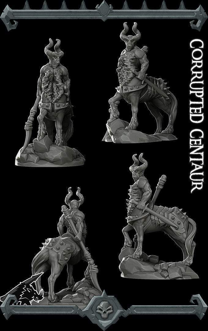 CORRUPTED CENTAUR - Miniature -All Sizes | Dungeons and Dragons | Pathfinder | War Gaming