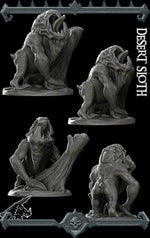 DESERT SLOTH - Miniature -All Sizes | Dungeons and Dragons | Pathfinder | War Gaming