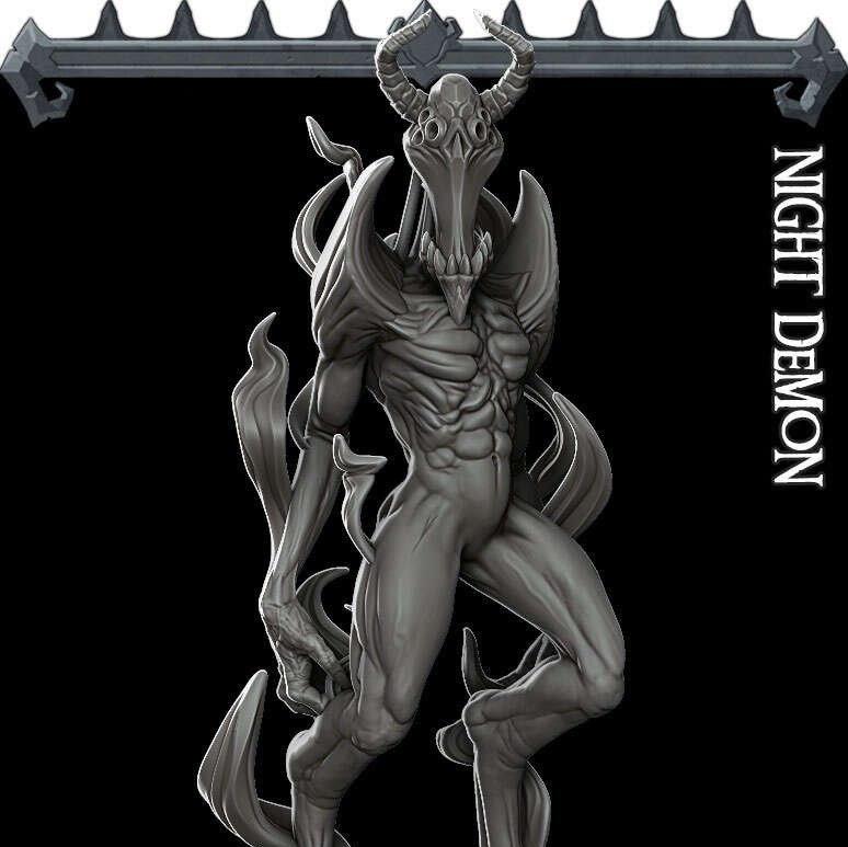 Night Demon - Miniature -All Sizes | Dungeons and Dragons | Pathfinder | War Gaming