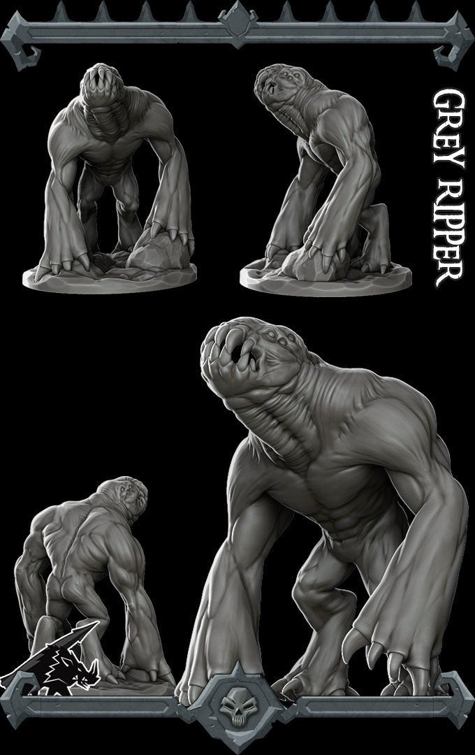 GREY RIPPER - Miniature -All Sizes | Dungeons and Dragons | Pathfinder | War Gaming