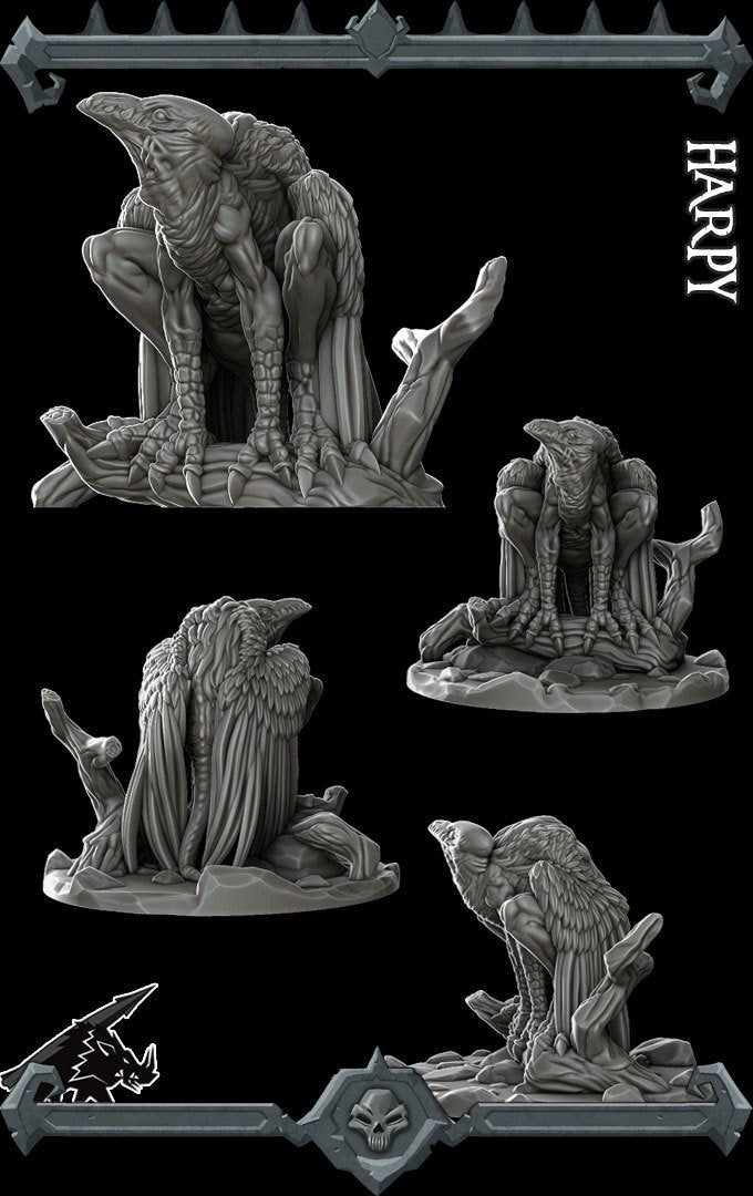HARPY - Miniature -All Sizes | Dungeons and Dragons | Pathfinder | War Gaming