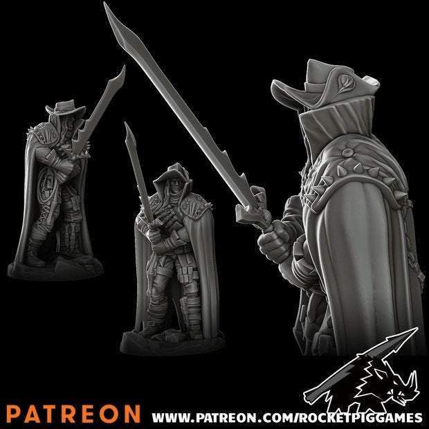 VAMPIRE HUNTER - Miniature -All Sizes | Dungeons and Dragons | Pathfinder | War Gaming