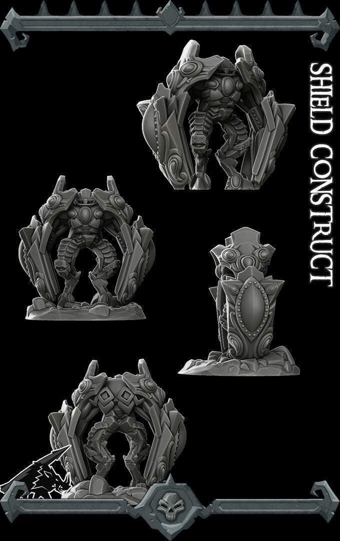 SHIELD CONSTRUCT - Miniature -All Sizes | Dungeons and Dragons | Pathfinder | War Gaming