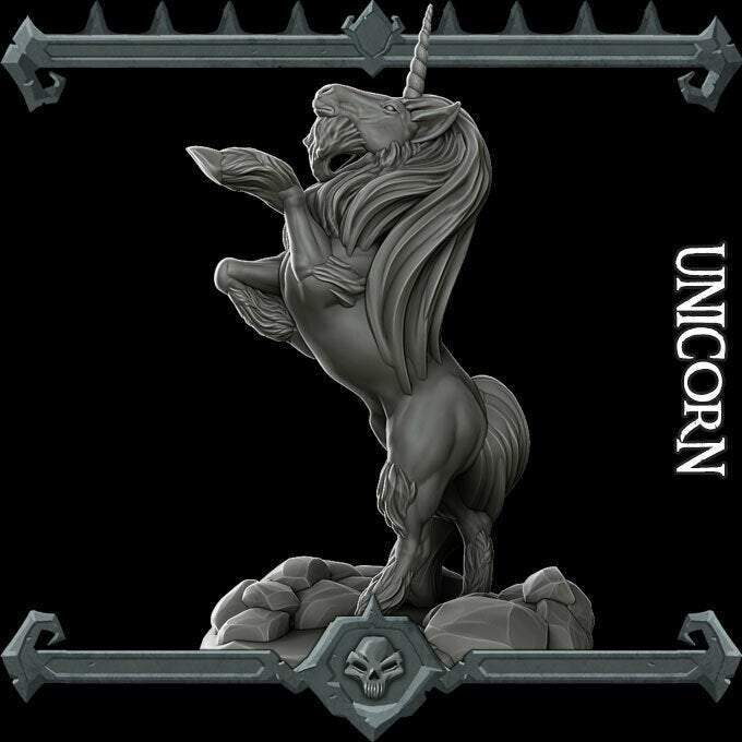 UNICORN - Miniature -All Sizes | Dungeons and Dragons | Pathfinder | War Gaming