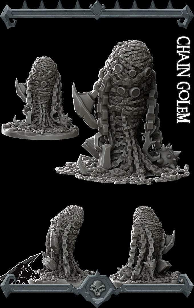CHAIN GOLEM - Miniature -All Sizes | Dungeons and Dragons | Pathfinder | War Gaming