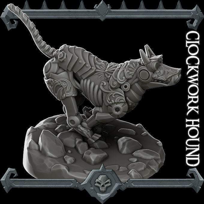 CLOCKWORK HOUND - Miniature -All Sizes | Dungeons and Dragons | Pathfinder | War Gaming