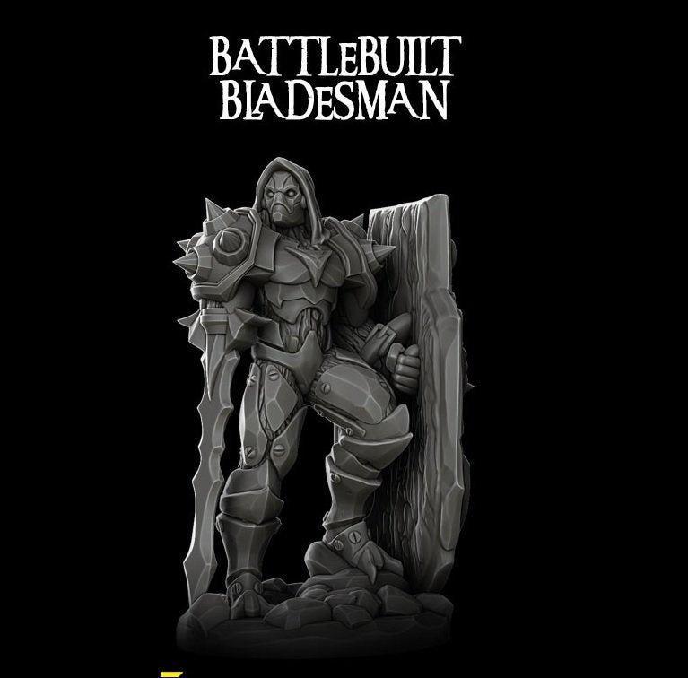 BATTLEBUILT BLADESMAN - Miniature -All Sizes | Dungeons and Dragons | Pathfinder | War Gaming