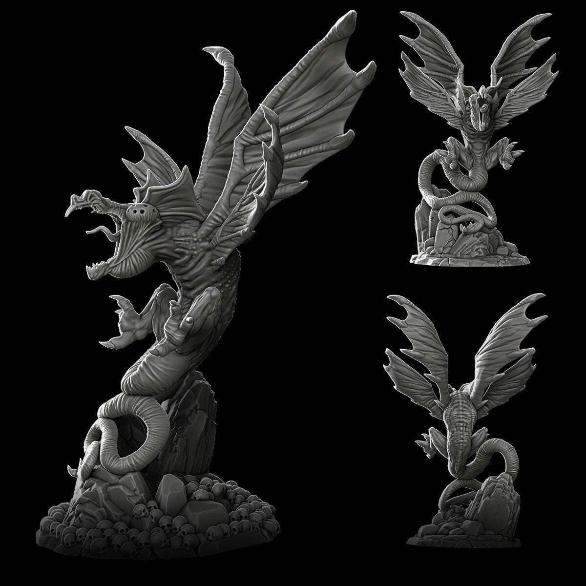 DEATH WING - Miniature -All Sizes | Dungeons and Dragons | Pathfinder | War Gaming