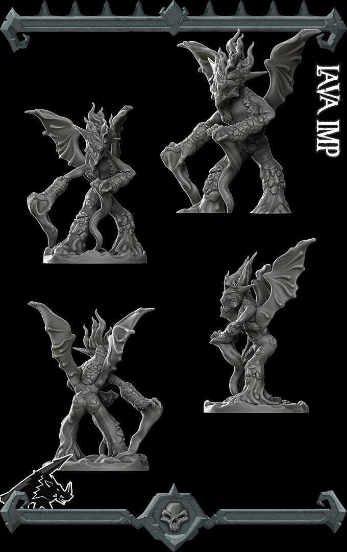 LAVA IMP -Miniature -All Sizes | Dungeons and Dragons | Pathfinder | War Gaming