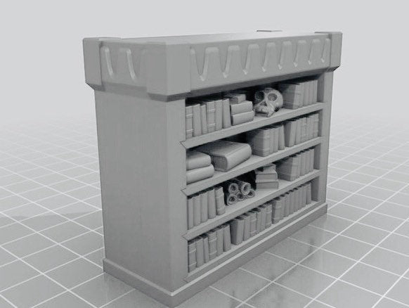 Mini Bookcase Kit For D&D, Hero Quest, Dungeon Furniture