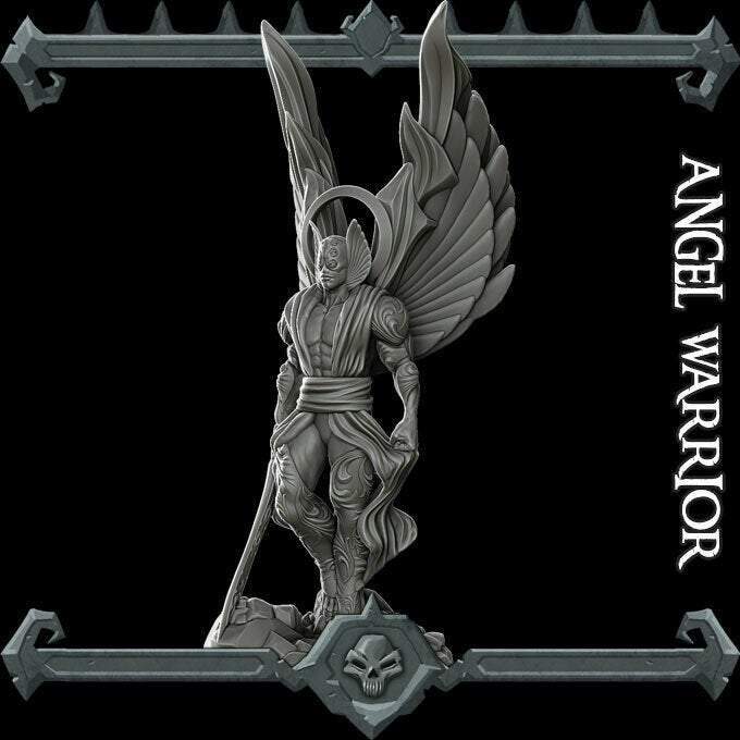 ANGEL WARRIOR - Miniature -All Sizes | Dungeons and Dragons | Pathfinder | War Gaming