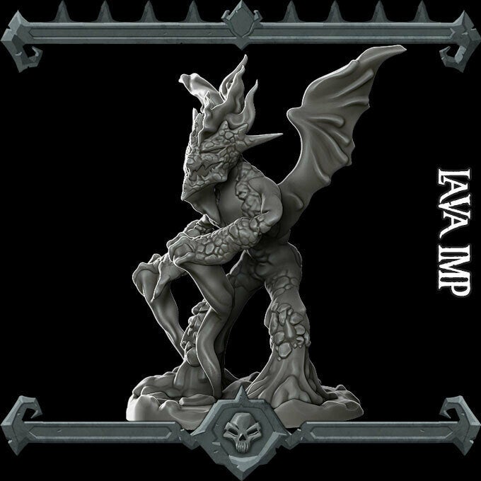 LAVA IMP -Miniature - All Sizes | Dungeons and Dragons | Pathfinder | War Gaming