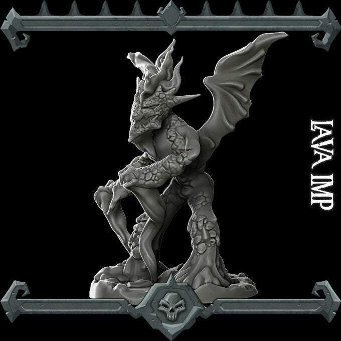 LAVA IMP -Miniature -All Sizes | Dungeons and Dragons | Pathfinder | War Gaming