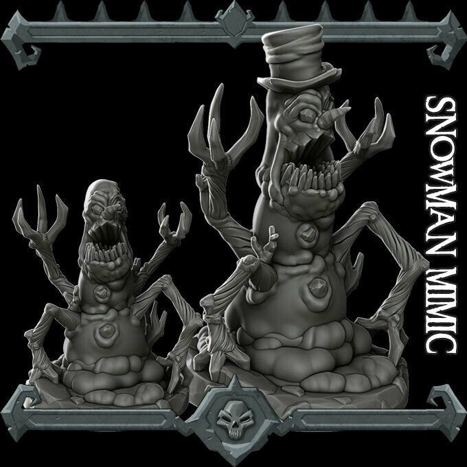 SNOWMAN MIMIC - Miniature | All Sizes | Dungeons and Dragons | Pathfinder | War Gaming