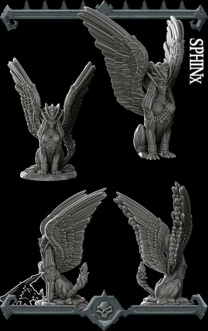 SPHINX - Miniature | All Sizes | Dungeons and Dragons | Pathfinder | War Gaming
