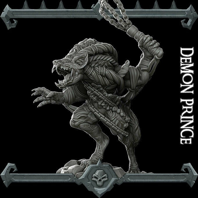 DEMON PRINCE - Miniature | All Sizes | Dungeons and Dragons | Pathfinder | War Gaming