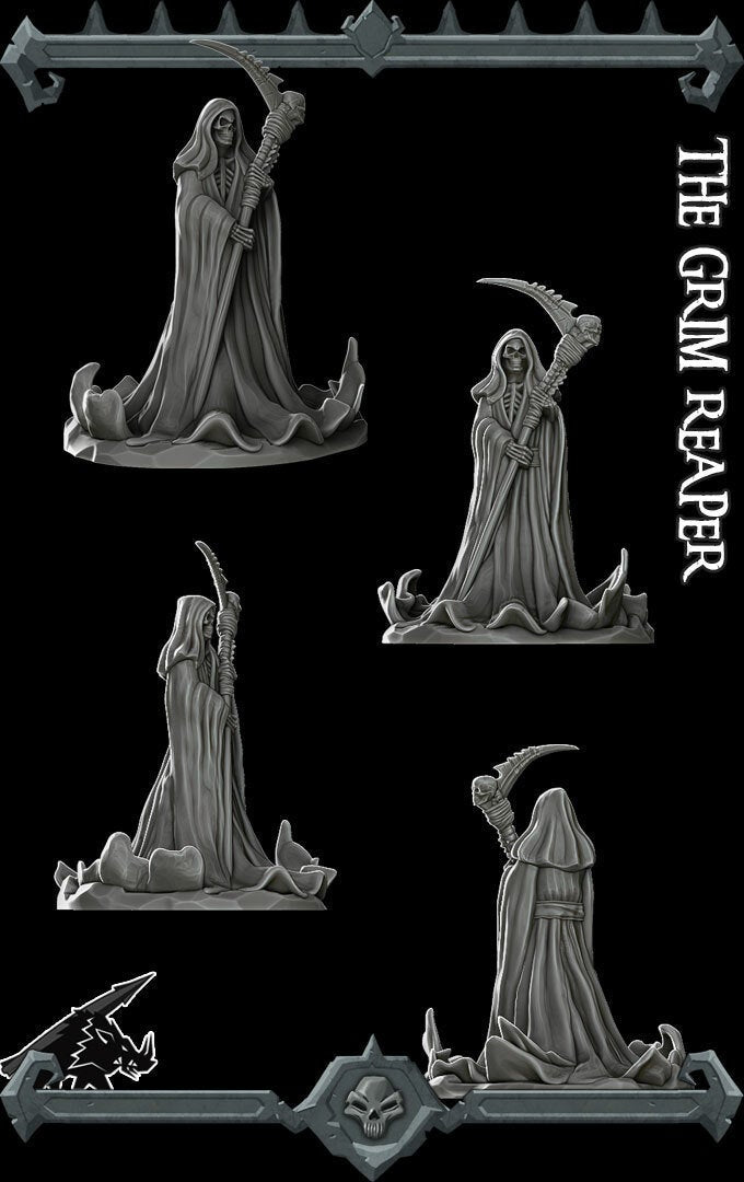 GRIM REAPER - Miniature | All Sizes | Dungeons and Dragons | Pathfinder | War Gaming