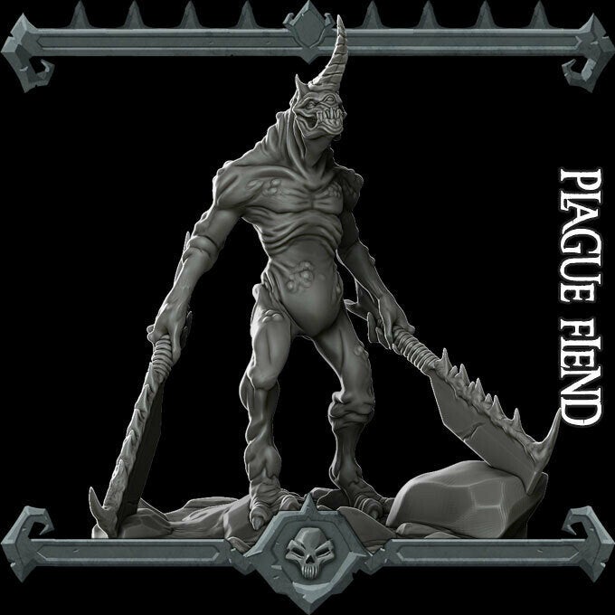 PLAGUE FIEND - Miniature | All Sizes | Dungeons and Dragons | Pathfinder | War Gaming