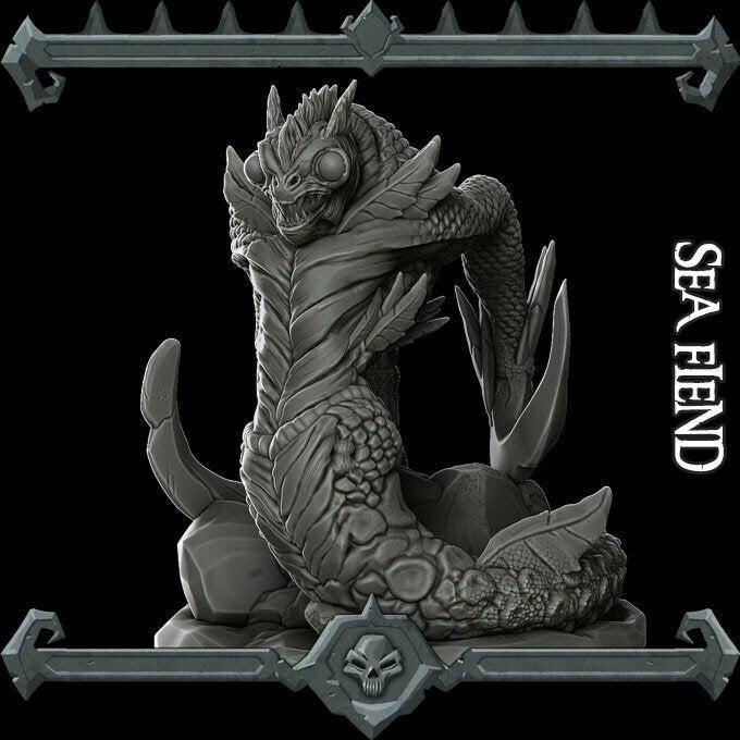 SEA FIEND - Miniature | All Sizes | Dungeons and Dragons | Pathfinder | War Gaming