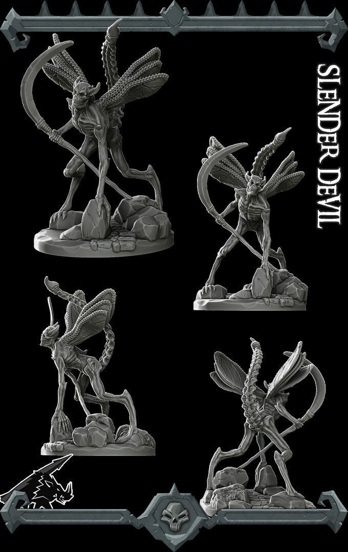 SLENDER DEVIL - Miniature | All Sizes | Dungeons and Dragons | Pathfinder | War Gaming